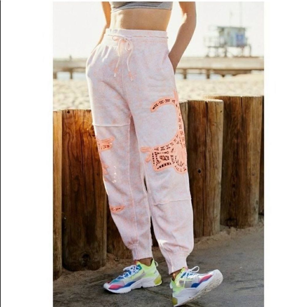 Free People Pink Track Pants